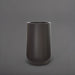 Tall Hayden Tapered Round Fiberglass Planter in matte charcoal against gray background.