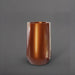 Tall Hayden Tapered Round Fiberglass Planter in metallic bronze against gray background.