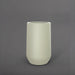 Tall Hayden Tapered Round Fiberglass Planter in satin beige against gray background.