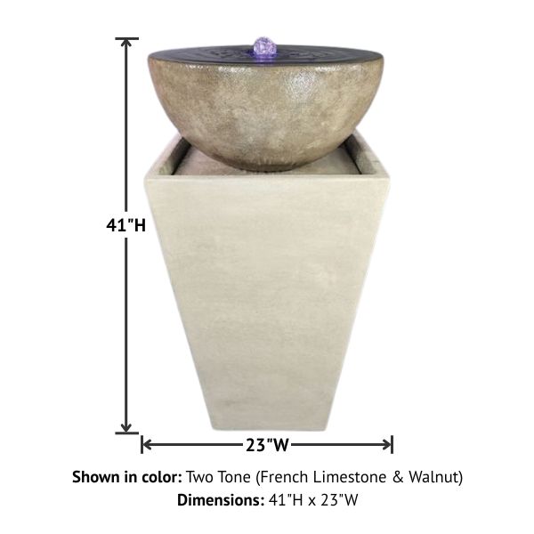 Tapered Zen Fountain, Large with product details.