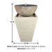 Tapered Zen Fountain, Large with product details.