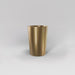Tagel Tapered Round Fiberglass Planter in gloss metallic gold against gray background.
