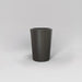 Tagel Tapered Round Fiberglass Planter in matte gunmetal against gray background.
