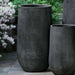 Telluride Planter, Medium in Charcoal in the backyard