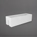 Tiergarden Railing Fiberglass Planter in gloss bright white against gray background.