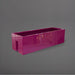Tiergarden Railing Fiberglass Planter in gloss eggplant against gray background.