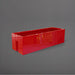 Tiergarden Railing Fiberglass Planter in gloss red against gray background.