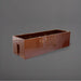 Tiergarden Railing Fiberglass Planter in metallic bronze against gray background.