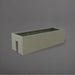 Tiergarden Railing Fiberglass Planter in satin beige against gray background.