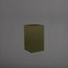 Tolga Corner Fiberglass Planter in matte bronze against gray background.