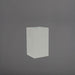 Tolga Corner Fiberglass Planter in matte cement grey against gray background