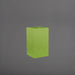 Tolga Corner Fiberglass Planter in satin green against gray background.