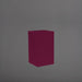Torino Corner Fiberglass Planter in gloss eggplant against gray background.