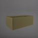 Torino Wide Rectangle Fiberglass Planter in matte bronze against gray background.