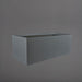 Torino Wide Rectangle Fiberglass Planter in matte gunmetal against gray background.