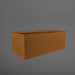 Torino Wide Rectangle Fiberglass Planter in metallic bronze against gray background.