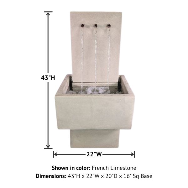 Tribuys Patio Wall Fountain with product details.