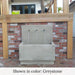 Tribus Wall Fountain in greystone color in action.