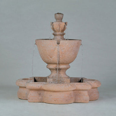 Tuscany Garden Fountain running against gray background