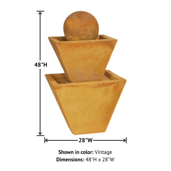 Two Tier Fountain, Medium with product details.