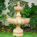 Urbino Grande Short Two Tier Fountain in action in the backyard.