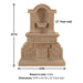 Uva Wall Fountain against white background with product details.
