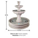 Velia Three Tier Pond Fountain with product details.