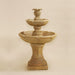 Velia Two Tier Fountain Large against brown background.