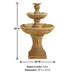 Velia Two Tier Fountain, Large with product details.