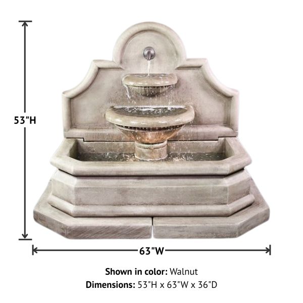 Venasque Wall Fountain with product details.