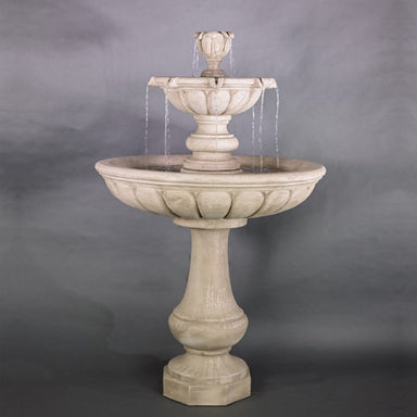 Vicentina Fountain against gray background.