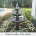 Vicobello Fountain in action in the garden.