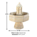 Villa Basilica Fountain against white background product details.