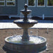 Villa Santini Two Tier Pond Fountain, Tall in action in front of the house.