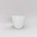 Wannsee Extra Large Round Fiberglass Planter in gloss bright white against gray background.