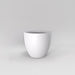 Wannsee Extra Large Round Fiberglass Planter in matte bright white against gray background.