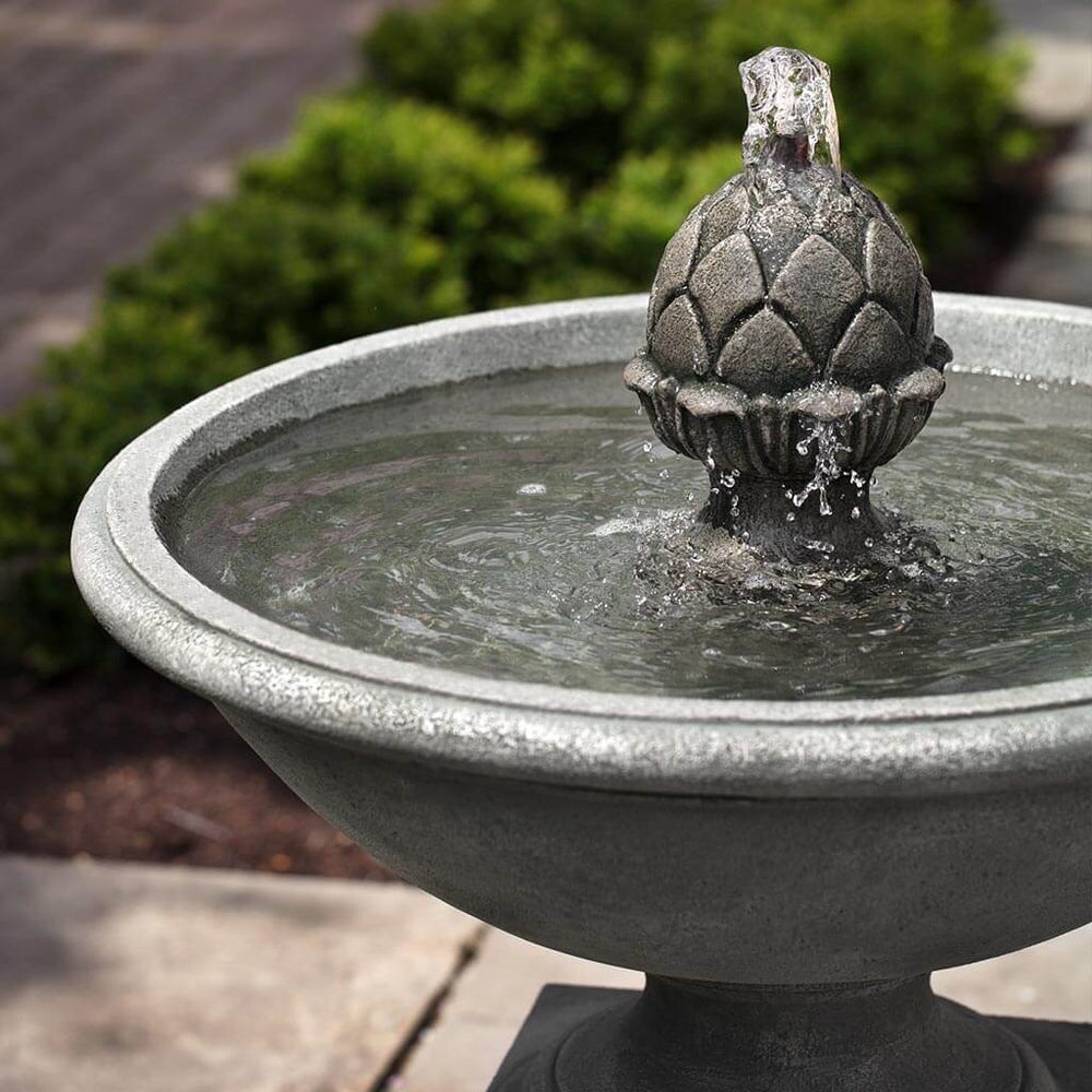 Williamsburg chiswell fountain in the backyard upclose.