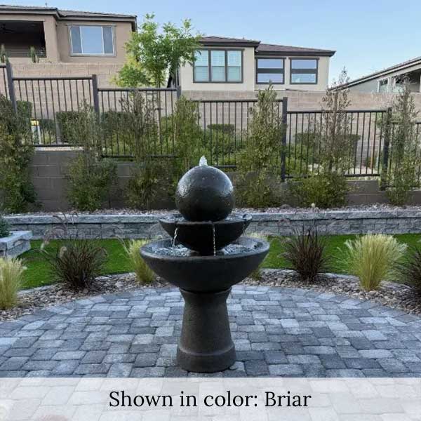 Zen Fountain, Tall 2 Tier in action in the backyard.