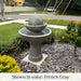 Zen Fountain Tall 2 Tier in action in french gray color.