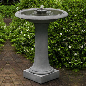 camellia birdbath fountain in action