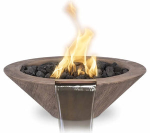 Cazo Wood Grain Fire & Water Bowl I The Outdoor Plus I OPT-24RWGFW