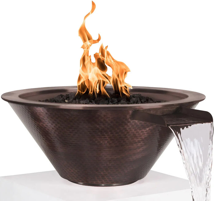 Cazo Hammered Copper Fire & Water Bowl I The Outdoor Plus I OPT-101-24NWCB