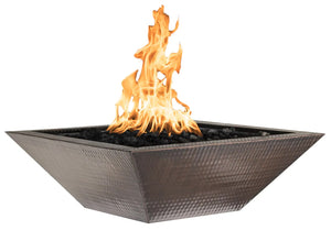 Maya Hammered Copper Fire Bowl I The Outdoor Plus I OPT-103-SQ24