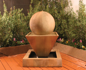 Oblique Fountain with Ball - Small - The Blissful Place
