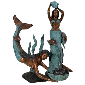 Bronze Mermaids in Sea Fountain Sculpture | Metropolitan Galleries | SRB075082