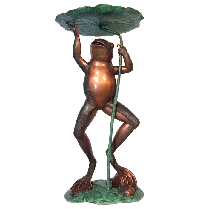 Bronze Frog holding Lilly Pad Fountain | Metropolitan Galleries | SRB41006