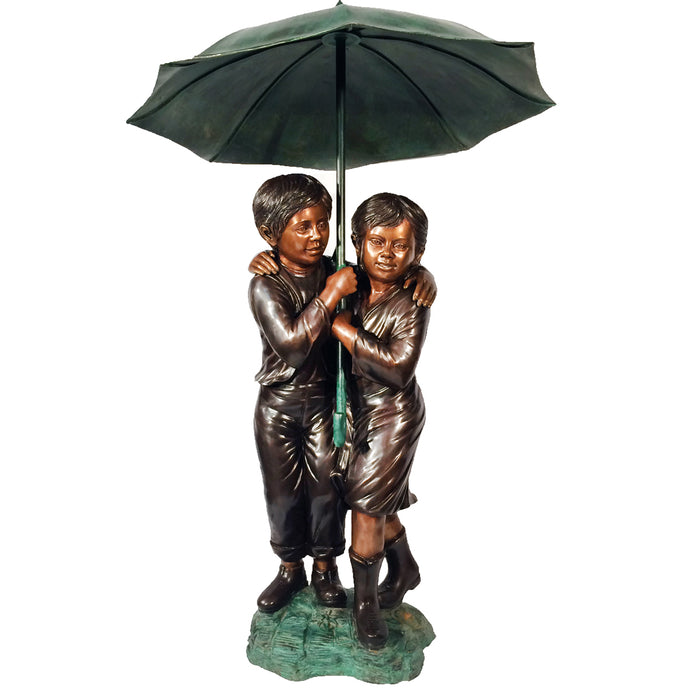 Bronze Children holding Umbrella Fountain | Metropolitan Galleries | SRB42155