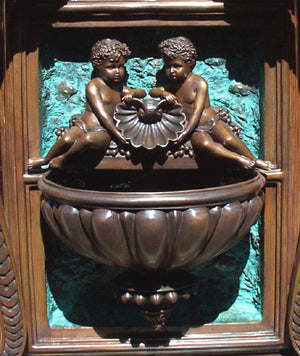 Bronze Cupid & Nymph Wall Fountain | Metropolitan Galleries | SRB46046