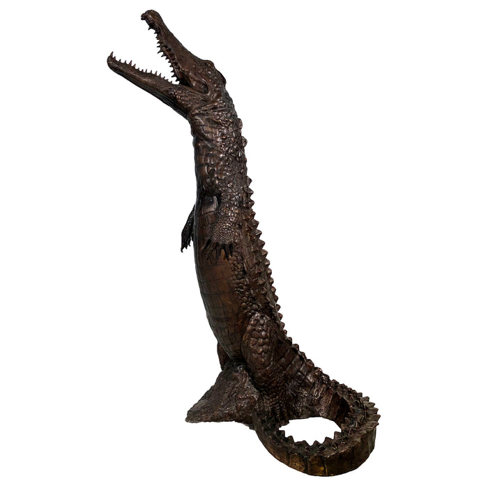 Bronze Standing Crocodile Fountain Sculpture | Metropolitan Galleries | SRB707085