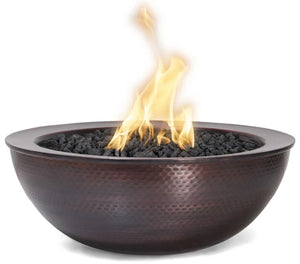Sedona Hammered Copper Fire Bowl, 27" I The Outdoor Plus I OPT-27RCPRFO